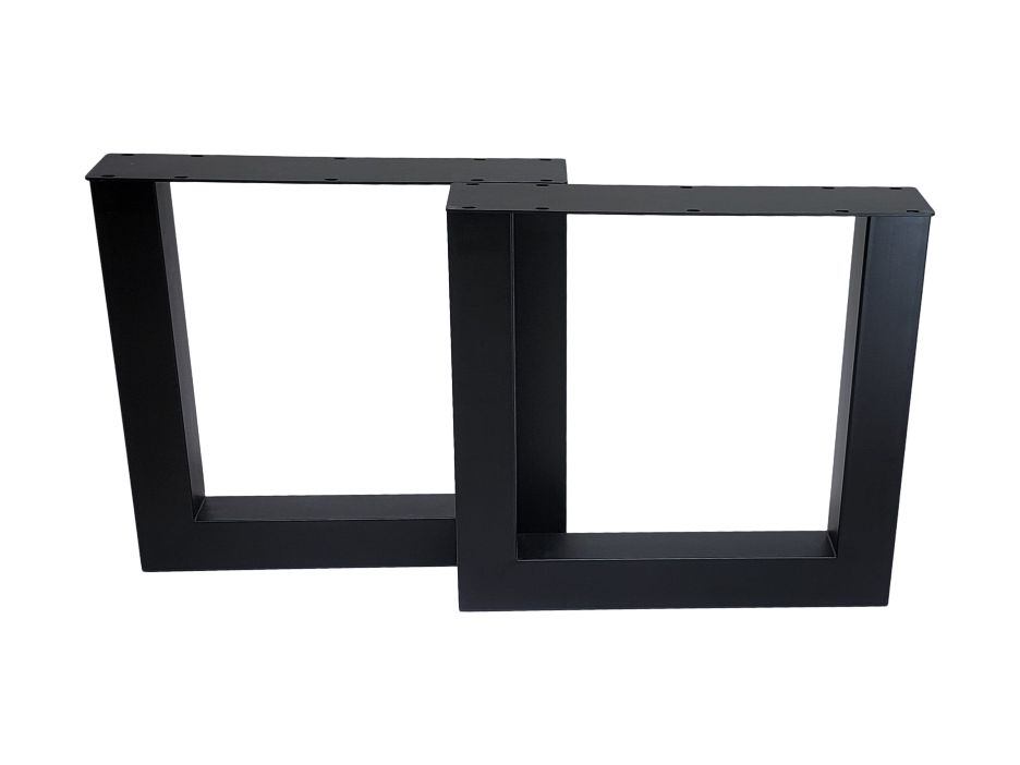 Tischbeine U-Form schwarz, Metall Tischgestell schwarz, Breite 75 cm