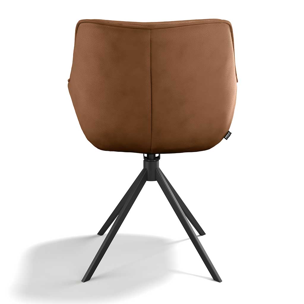 Armlehnenstuhl cognac ,Echtleder, Esszimmerstuhl Echtleder cognac, Stuhl Leder cognac