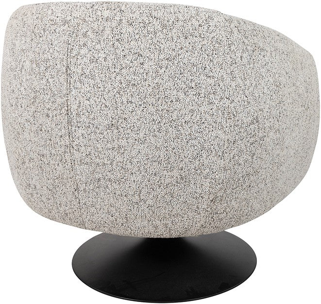 Sessel drehbar Natur-grau, drehbarer Sessel gepolstert