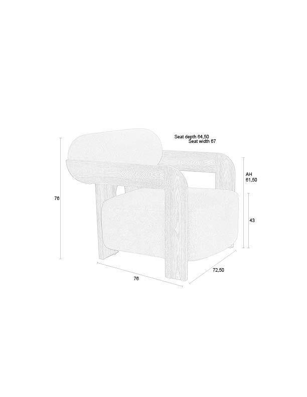 Lounge Sessel beige-Naturholz, Sessel beige Eiche-Natur