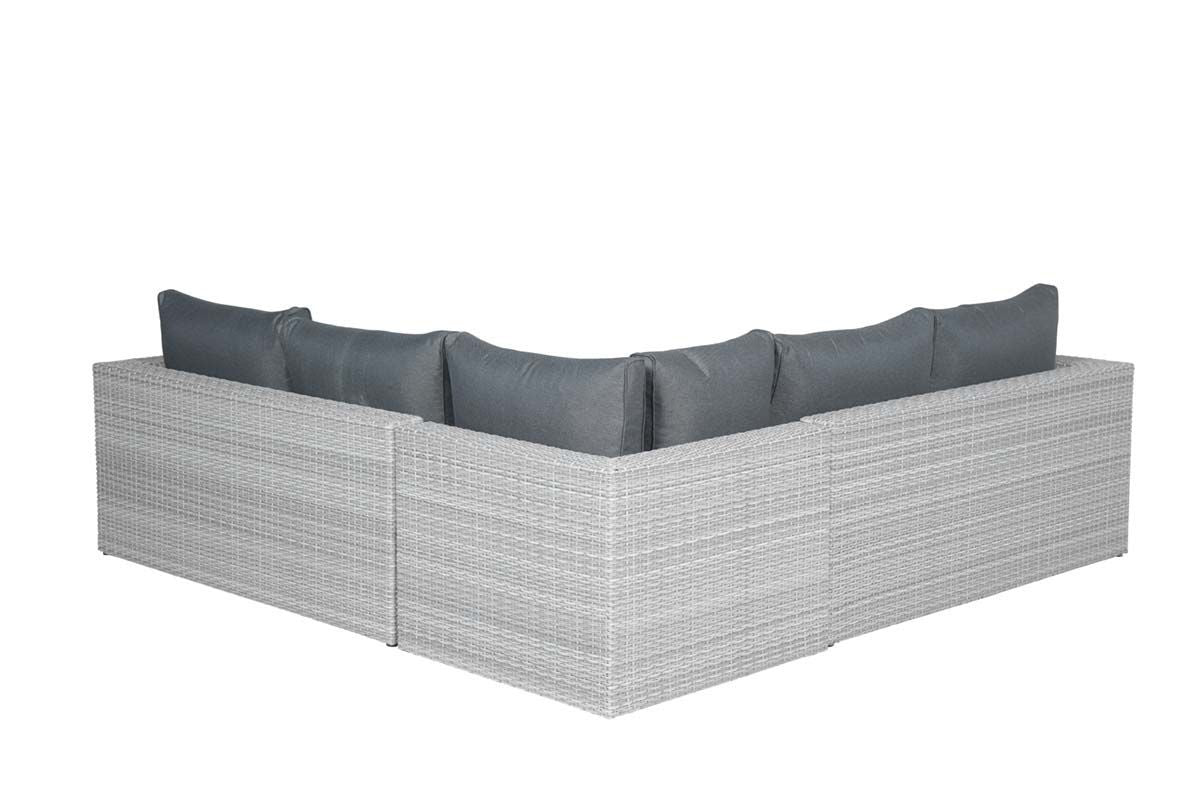Loungesofa grau 4-teilig, Maße 240x240 cm