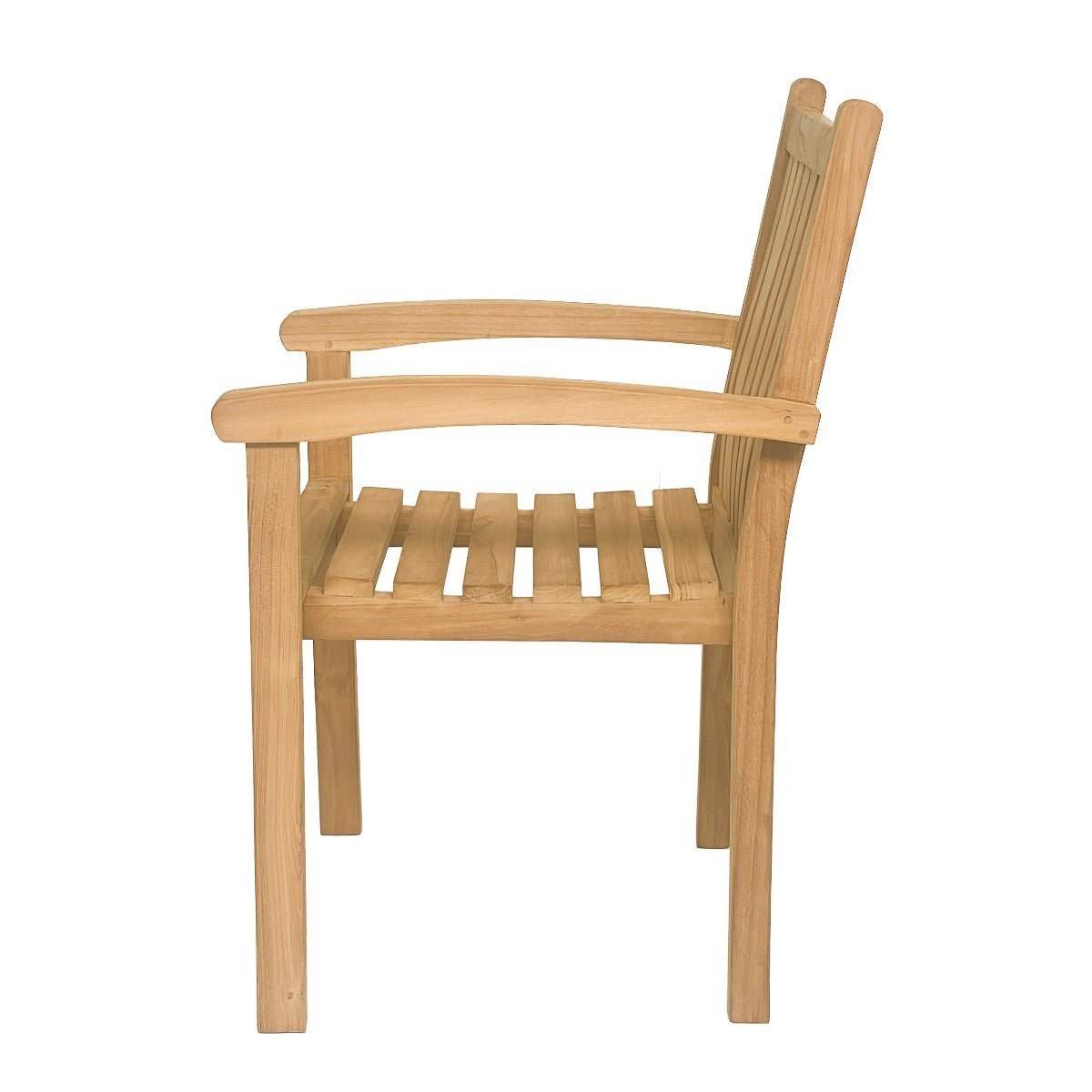 Gartenstuhl stapelbar, Gartenstuhl Teak-Holz, Breite 61 cm
