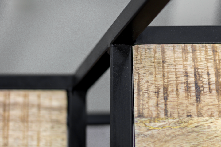 Rundes Regal Industriedesign Metall, Bücherregal rund Metall Landhaus, Regal rund Metall, Breite 80 cm