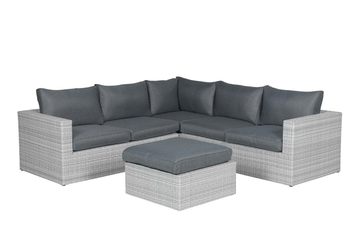 Loungesofa grau 4-teilig, Maße 240x240 cm