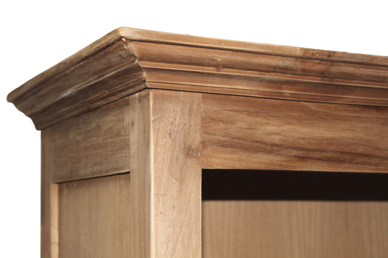 Bücherschrank Teakholz, Regal Holz braun, Breite 136 cm