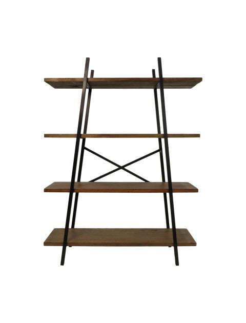 Bücherregal Industriedesign Metall, Regal Metall Landhaus, Regal Holz Metall, Breite 120 cm