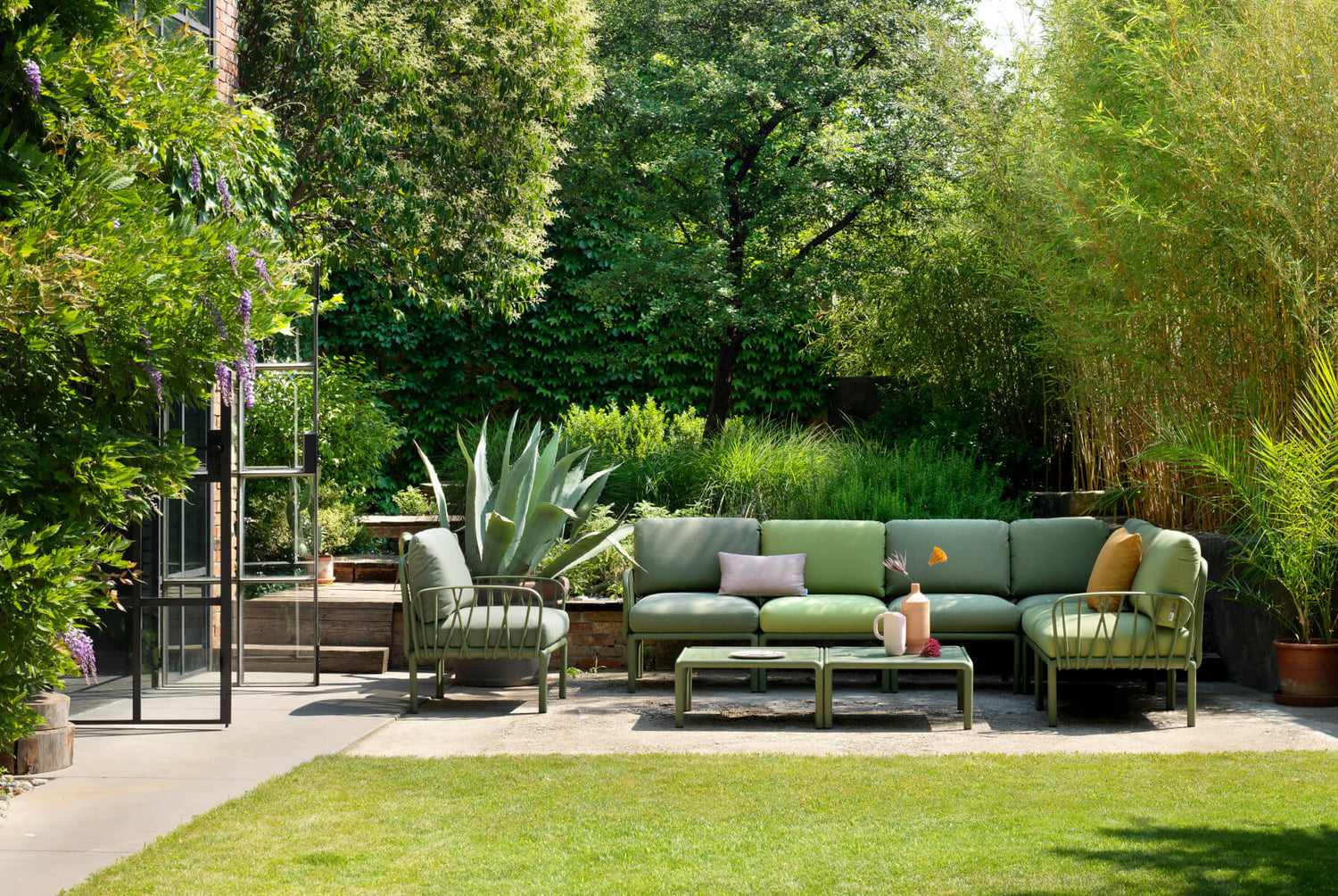 Gartensessel grün, Sessel Kunststoff grün, Gartensessel mit Armlehne grün