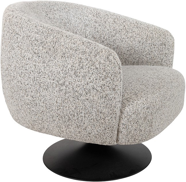 Sessel drehbar Natur-grau, drehbarer Sessel gepolstert