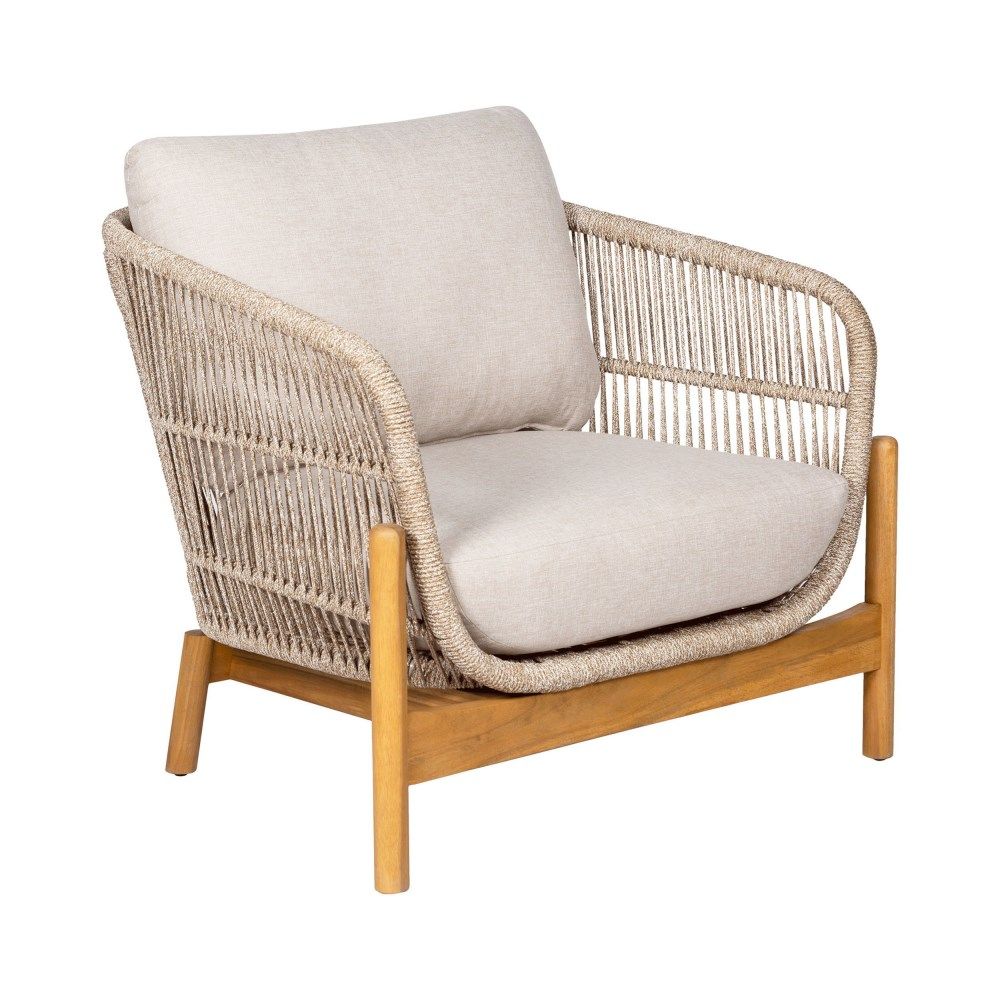 Gartensofa Holz taupe-hellbraun, Sofa Naturholz-Farbe, Breite 175 cm