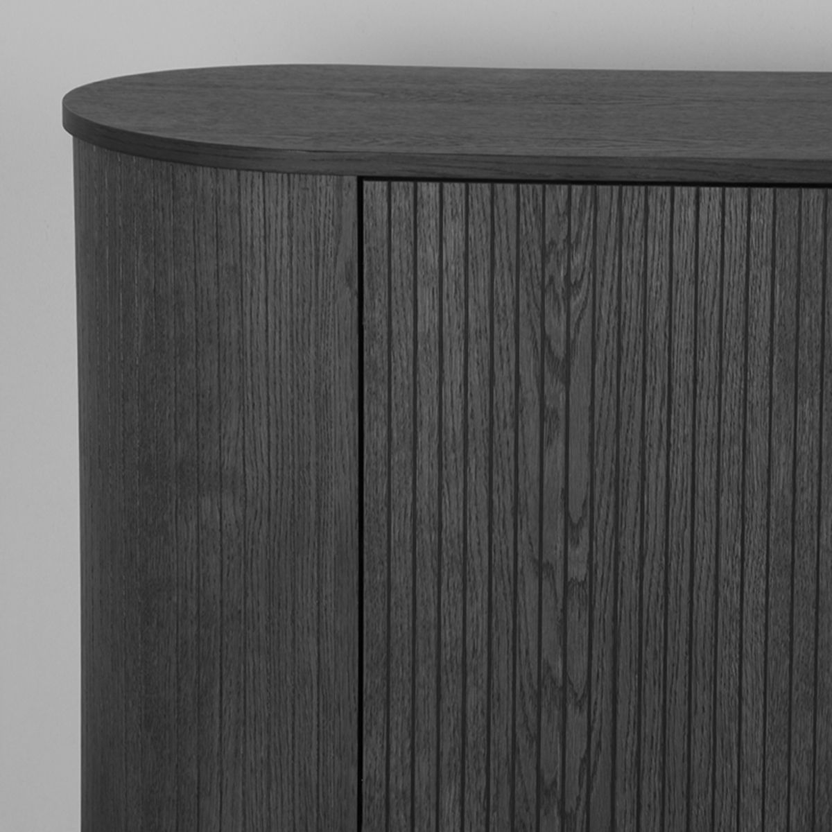 Sideboard schwarz, Anrichte schwarz Massivholz, Breite 200 cm