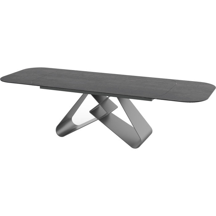 Keramik Esstisch ausziehbar grau, Esstisch grau Marmoroptik Keramik Tischplatte, Tisch Keramik ausziehbar, Länge 180-280 cm