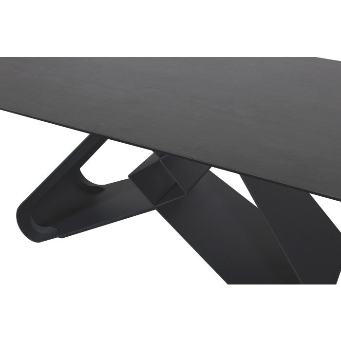 Keramik Esstisch ausziehbar grau, Esstisch grau Marmoroptik Keramik Tischplatte, Tisch Keramik ausziehbar, Länge 180-280 cm