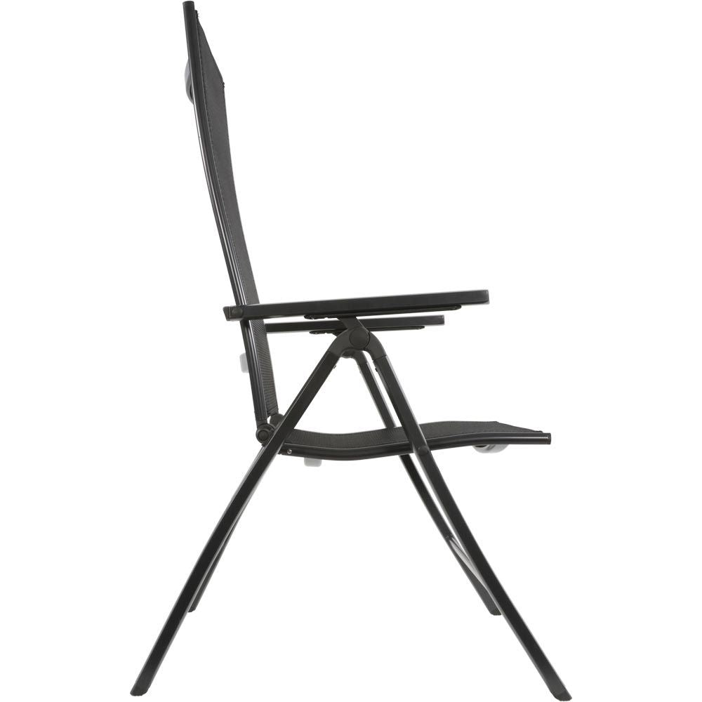 Hochlehner Armlehne anthrazit, Gartenstuhl anthrazit