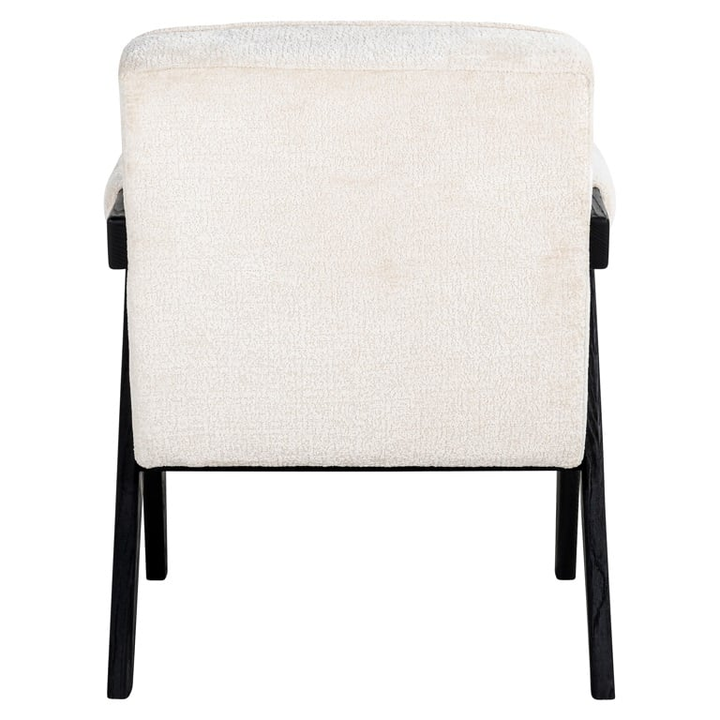 Sessel schwarz-weiß, Sessel weiß mit Lehne Sesselbeine schwarz