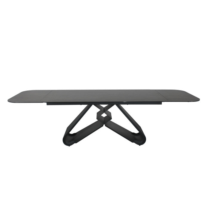 Keramik Esstisch ausziehbar grau, Esstisch grau Marmoroptik Keramik Tischplatte, Tisch Keramik ausziehbar, Länge 180-280 cm