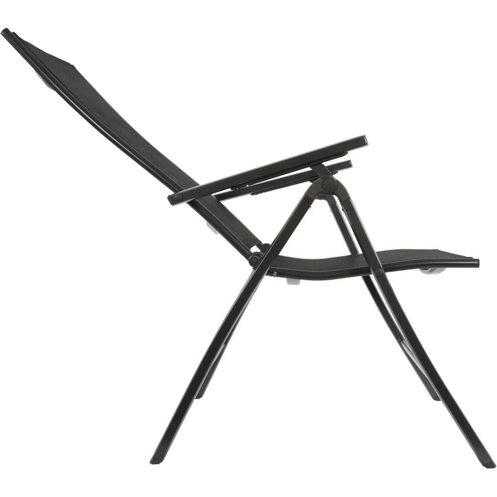 Hochlehner Armlehne anthrazit, Gartenstuhl anthrazit