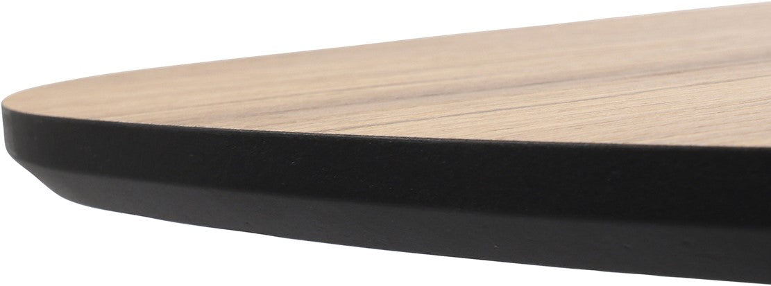 Beistelltisch Dreieck, Beistelltisch schwarz-braun, Höhe 50 cm