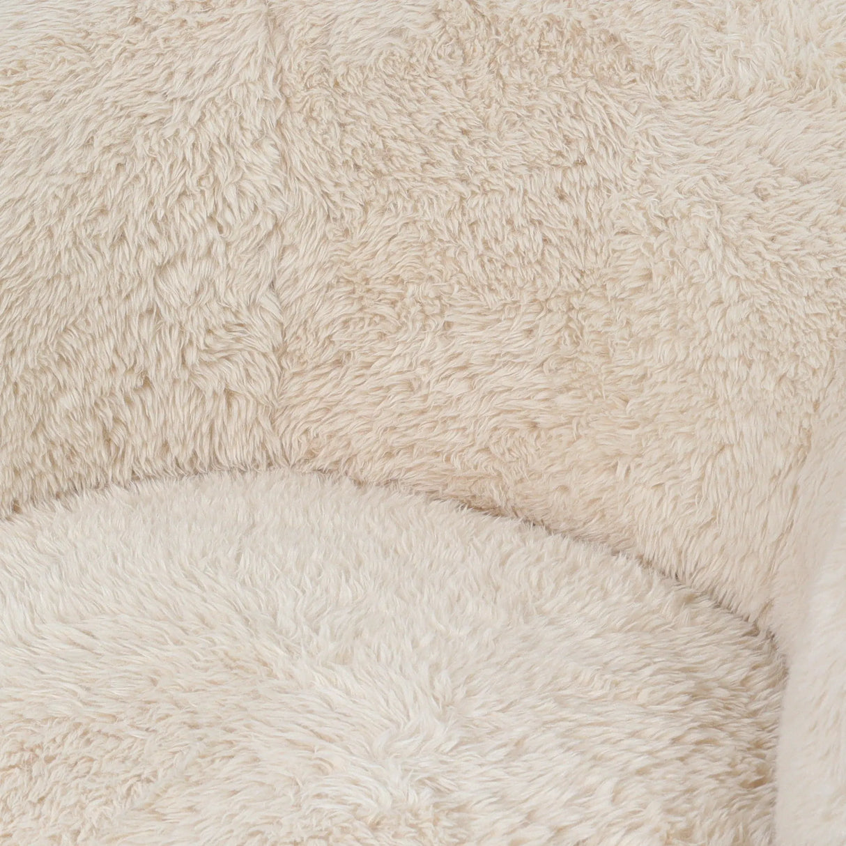 Sessel beige Felloptik, Sessel Schaffelloptik, Breite 90 cm