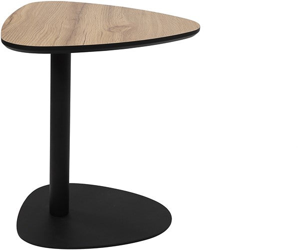 Beistelltisch Dreieck, Beistelltisch schwarz-braun, Höhe 50 cm