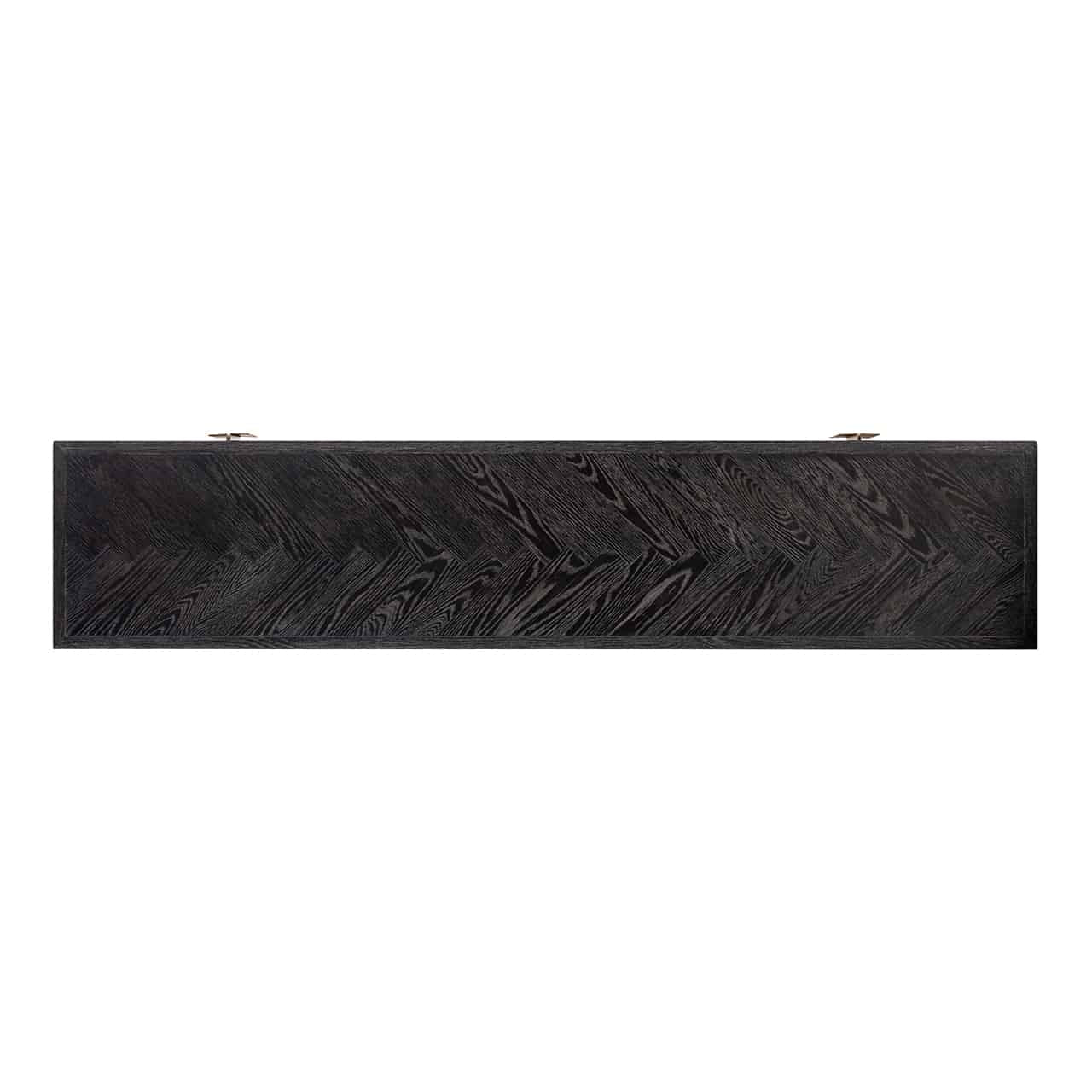Fernsehschrank Eiche furniert, TV Schrank schwarz, Breite 200 cm