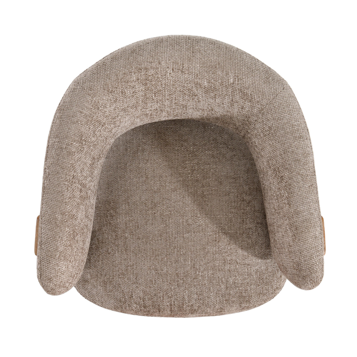 Sessel taupe, Sessel Holz-Gestell, Sessel gepolstert taupe, Breite 86 cm