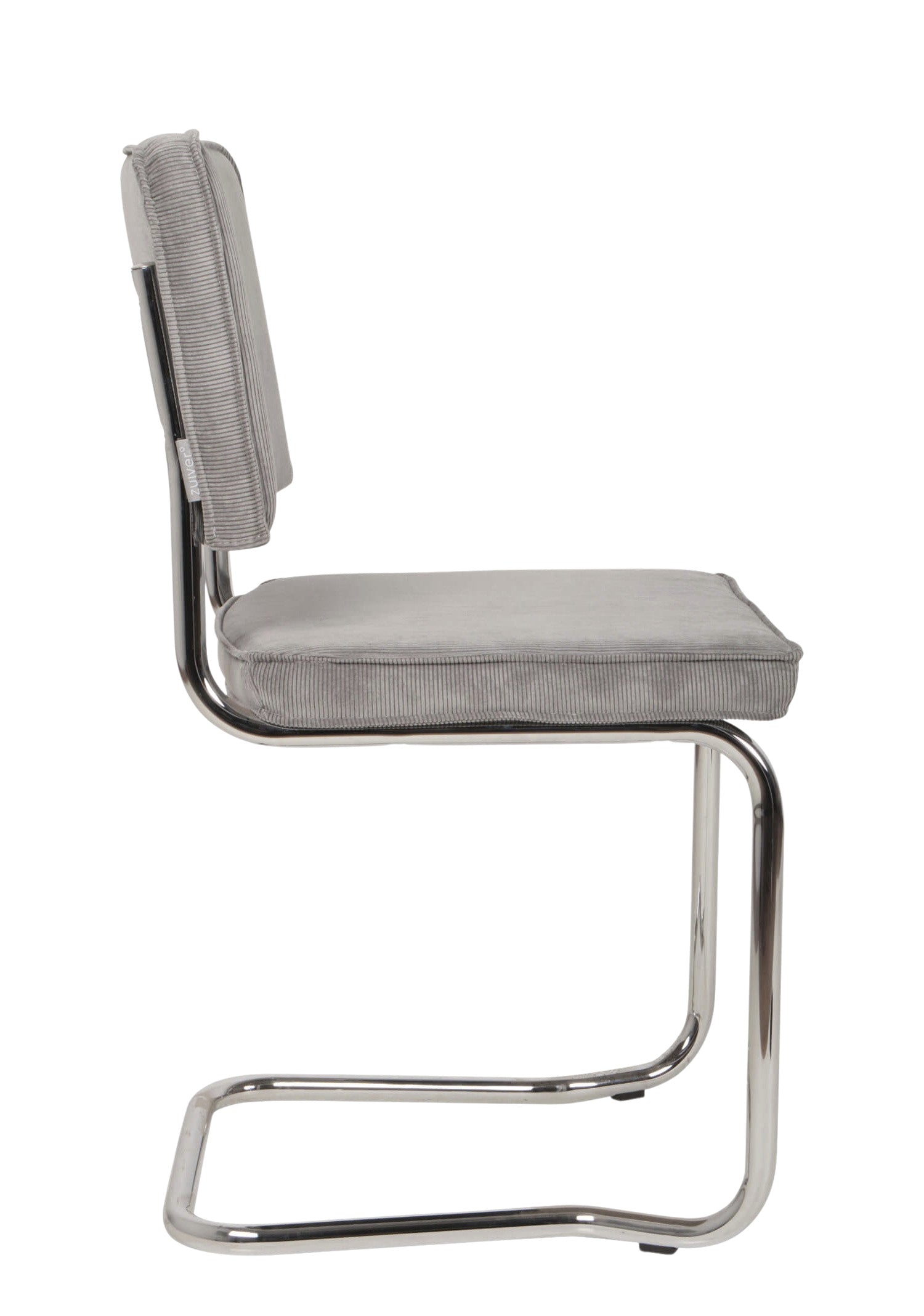 Stuhl grau stapelbar, Freischwinger Stuhl Cord-Stoff