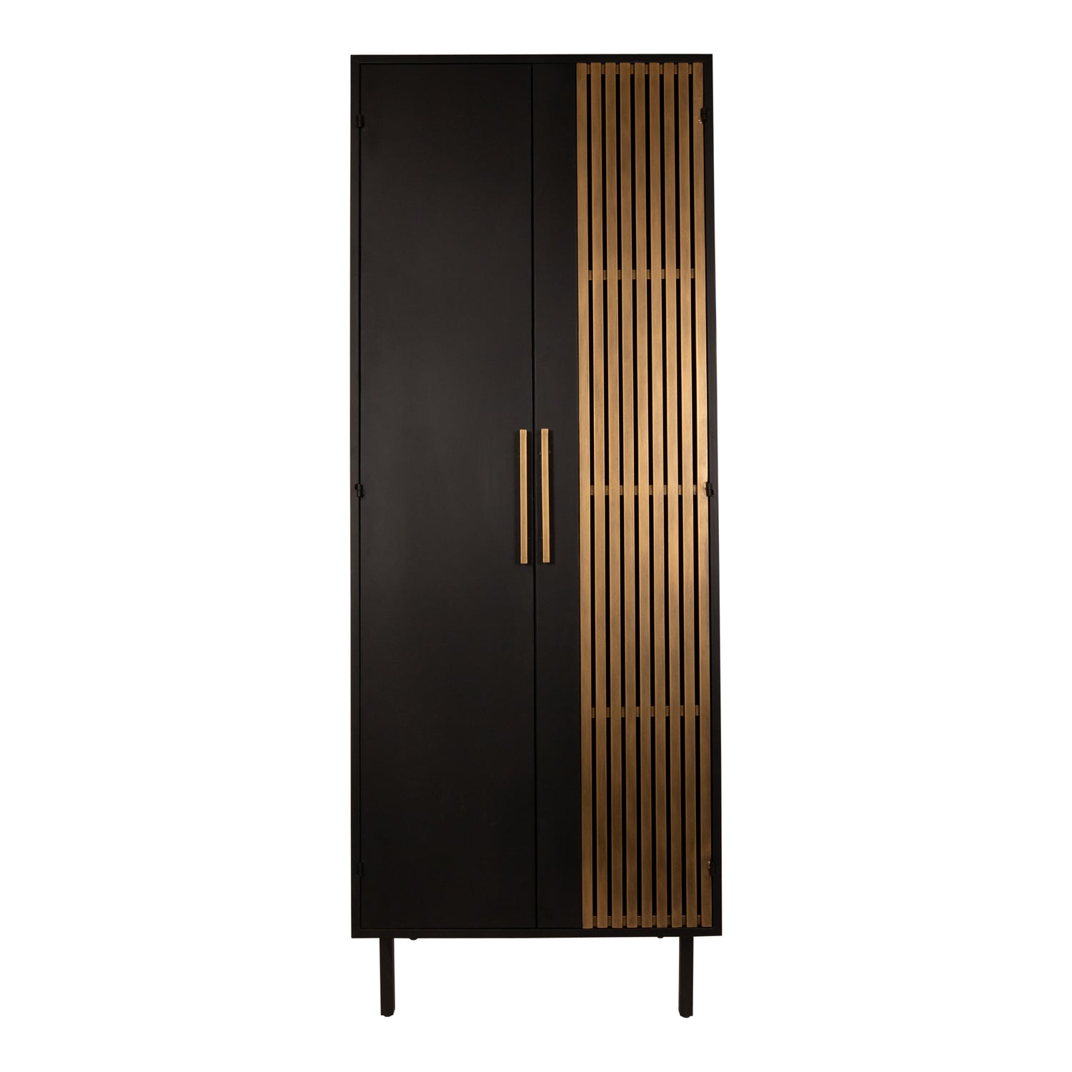 Schrank Gold-schwarz, Metallschrank Gold, Breite 70 cm