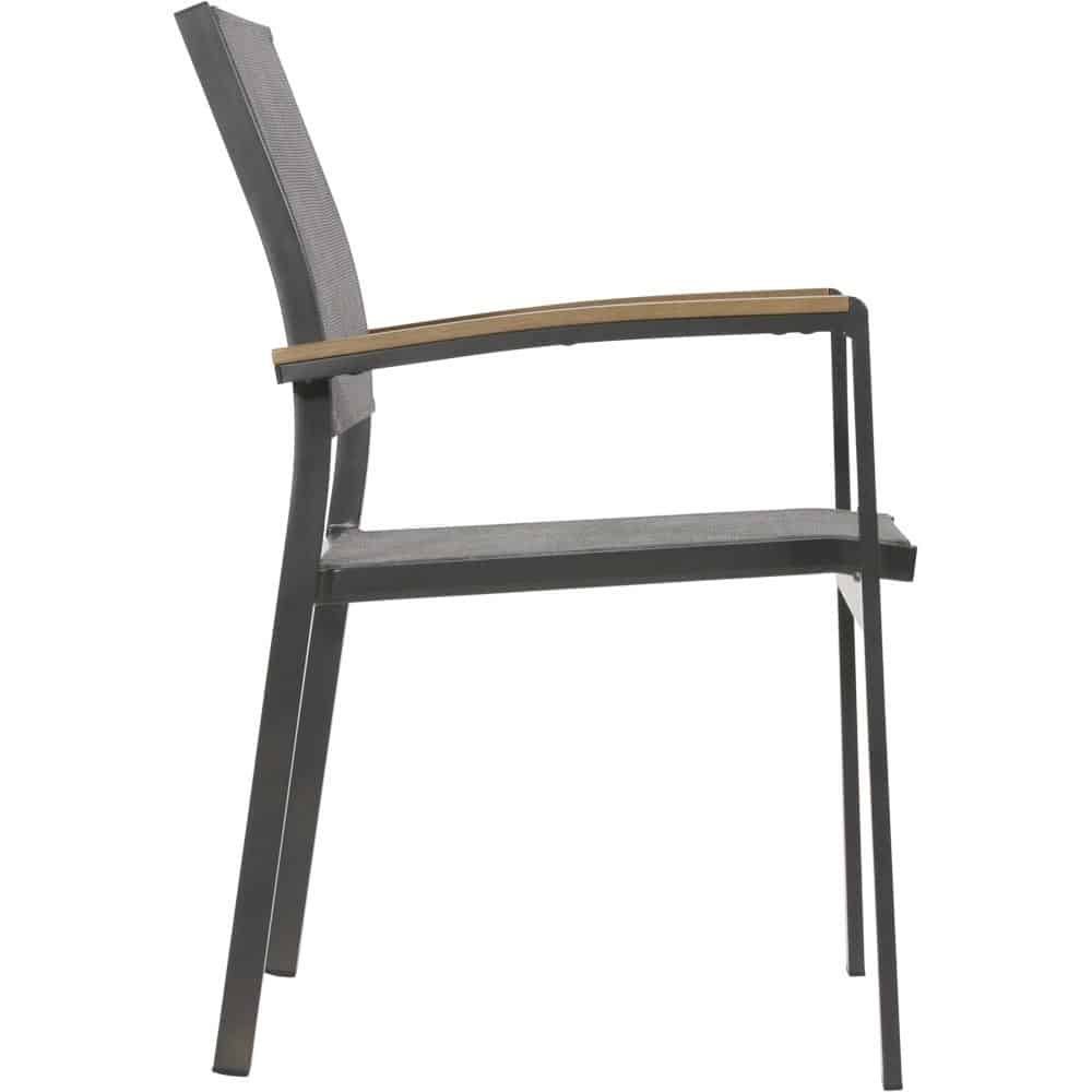 Gartenstuhl anthrazit, Gartenstuhl mit Lehne stapelbar