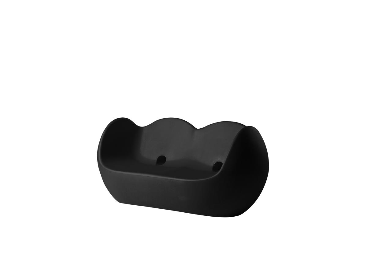 Gartensofa schwarz, Gartenbank schwarz, Outdoor Sofa schwarz