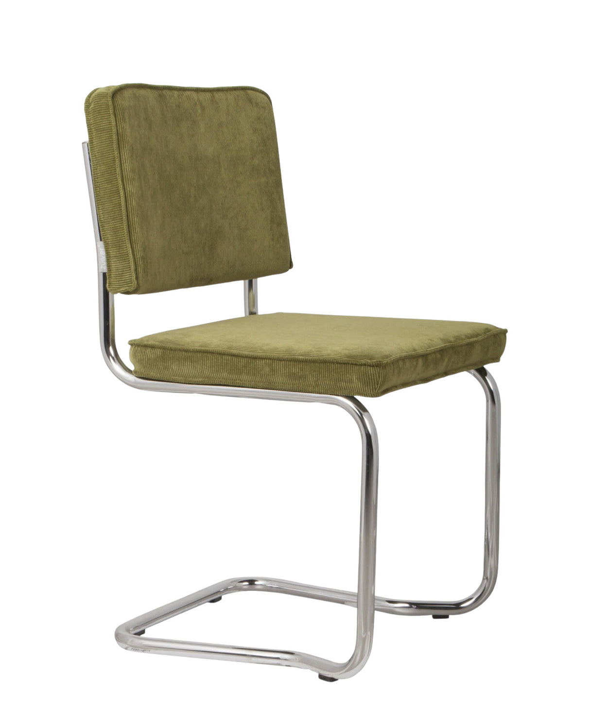 Stuhl grün,  Freischwinger Stuhl Cord-Stoff