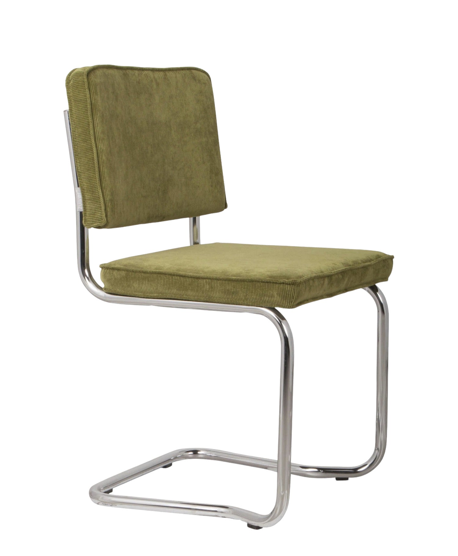 Stuhl grün,  Freischwinger Stuhl Cord-Stoff