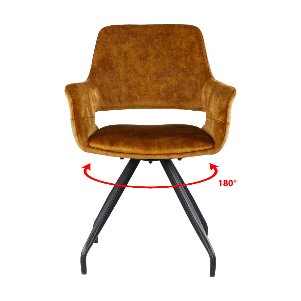 Stuhl gelb drehbar, Stuhl mit Armlehne gelb