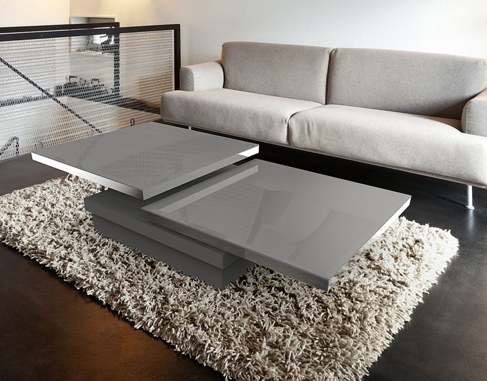 Couchtisch grau Glasplatte, Couchtisch Glas grau, Glastisch grau, Maße 120x80 cm