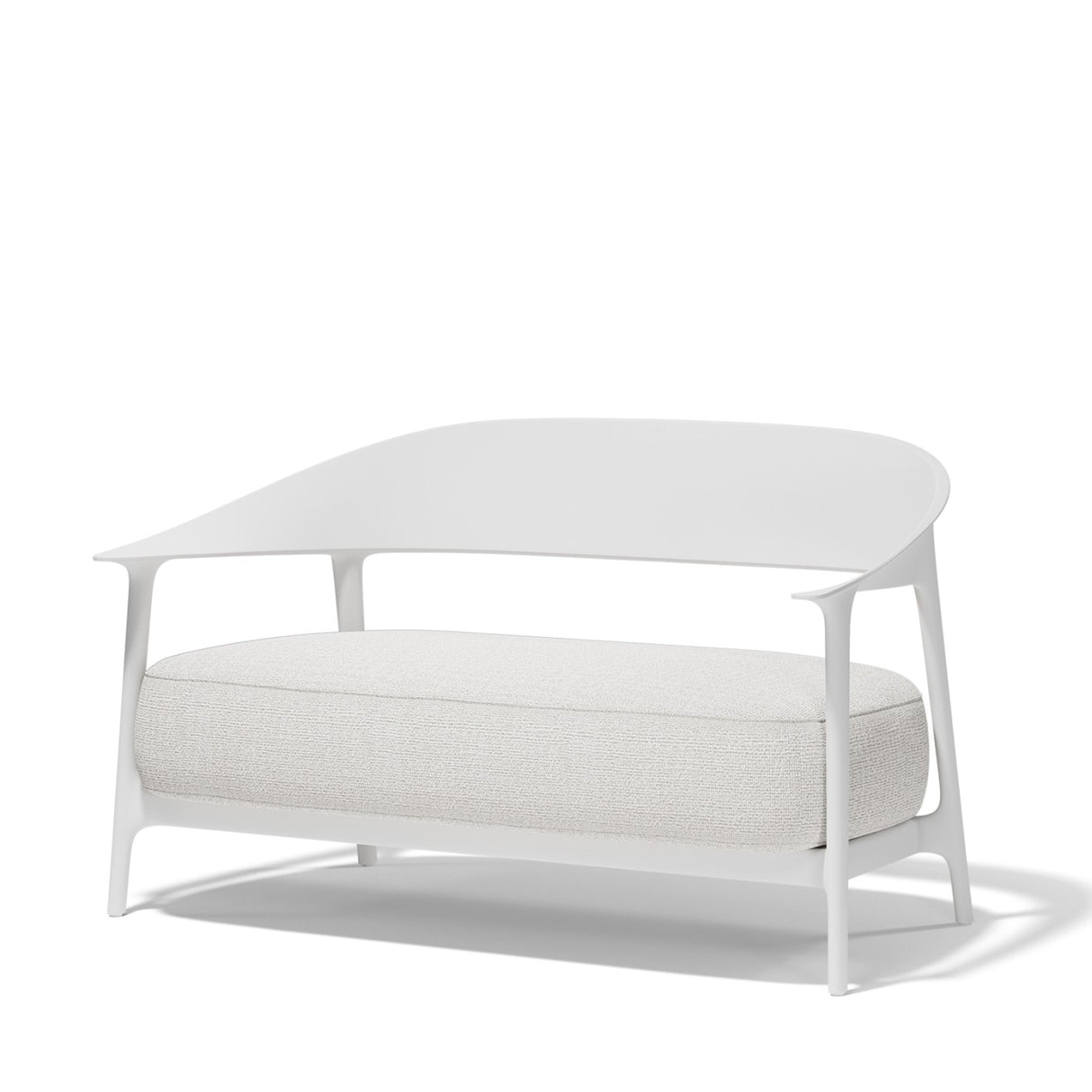 Sofa weiß, Gartensofa weiß, Breite 127 cm