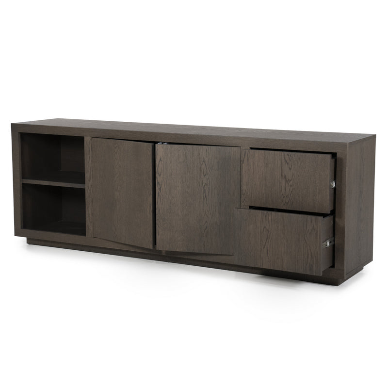 Sideboard braun Eiche furniert, Anrichte braun Eiche furniert, Breite 200 cm