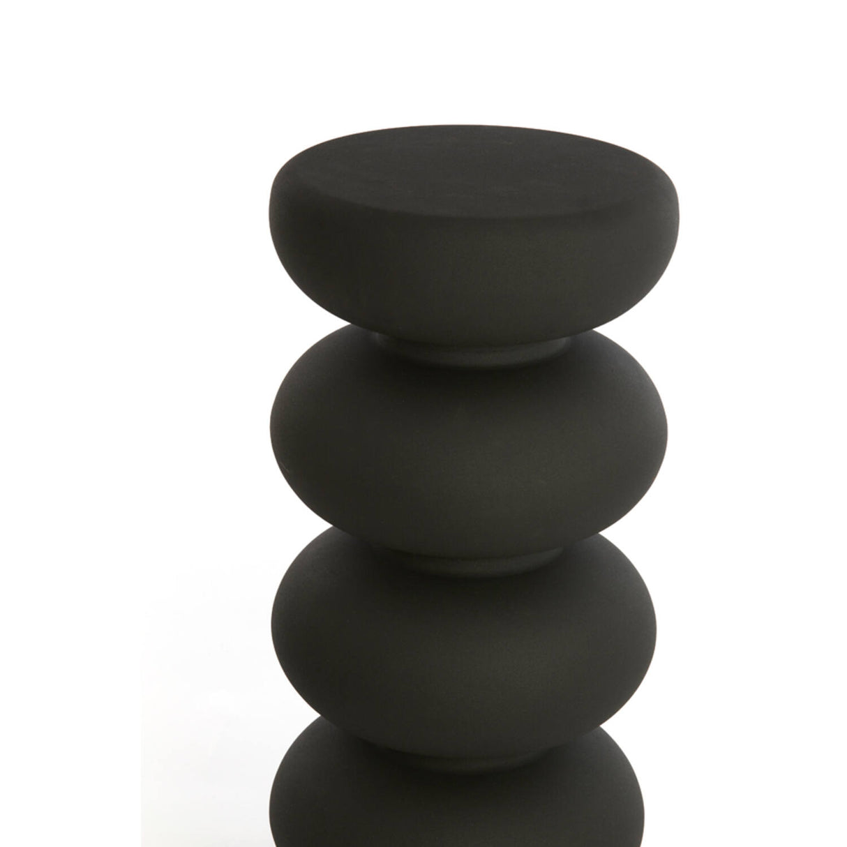 Säule rund schwarz, Dekosäule Metall schwarz, Höhe 100 cm