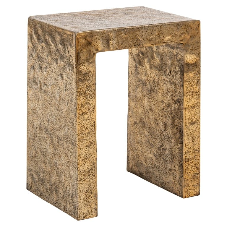 Beistelltisch Gold antik, Beistelltisch Metall, Höhe 50 cm