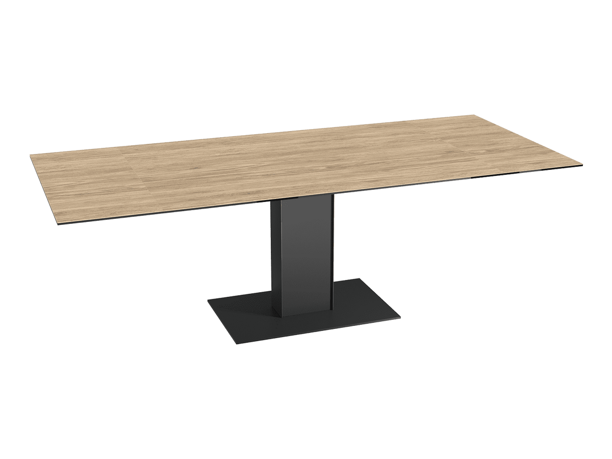 Esstisch Keramik Eiche-Optik Keramik-Tischplatte, Tisch Keramikplatte, Esstisch ausziehbar, Länge 150-230 cm