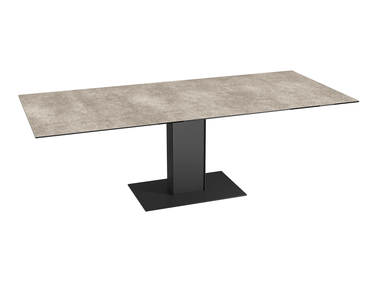 Dining table grey ceramic tabletop, ceramic dining table, grey extendable table, length 150-230 cm
