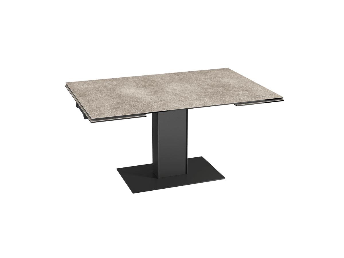 Dining table grey ceramic tabletop, ceramic dining table, grey extendable table, length 150-230 cm
