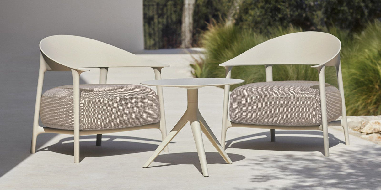 Gartensessel weiß. Sessel weiß, Loungesessel weiß, Breite 73 cm