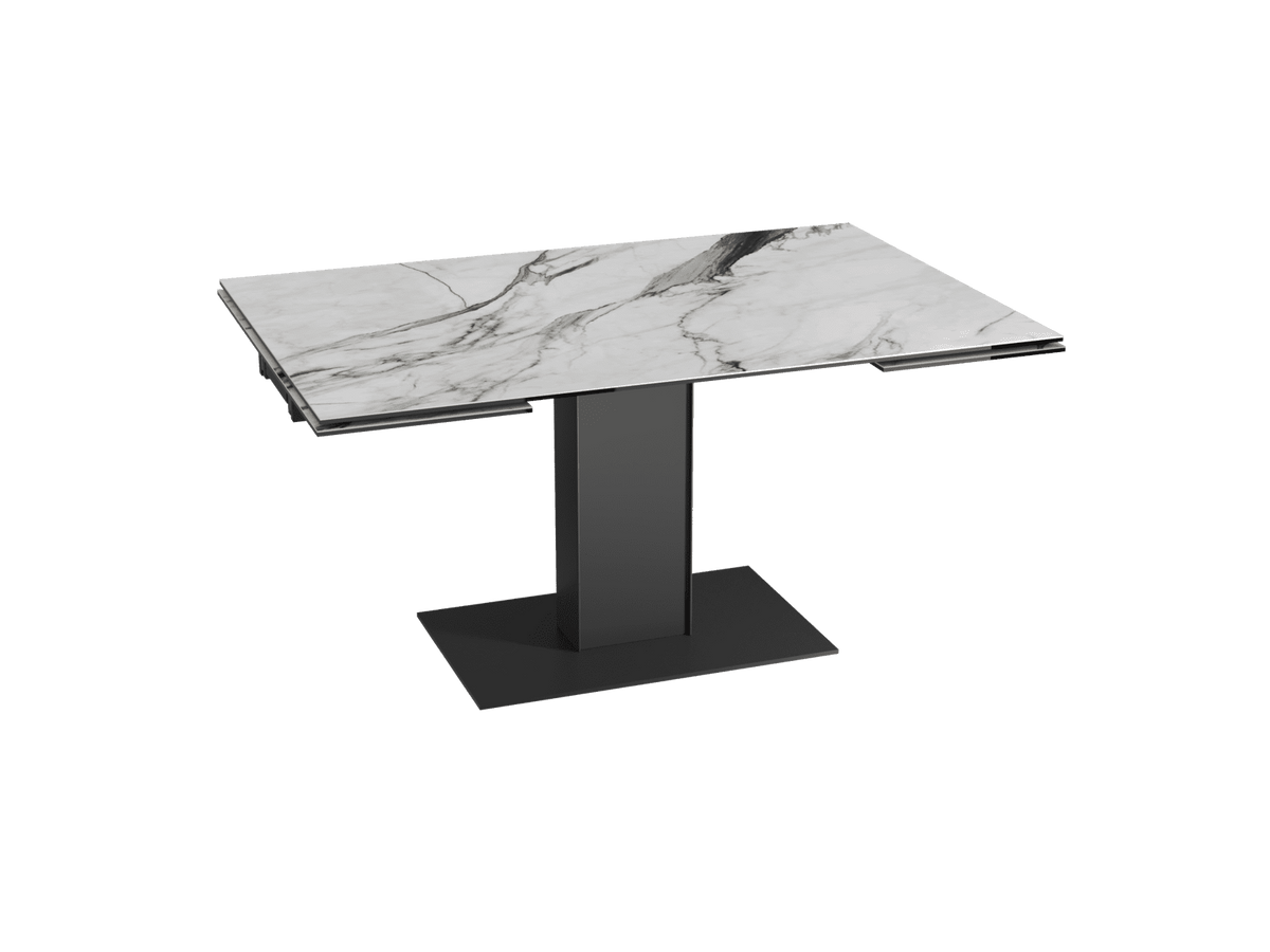 Esstisch Keramik Marmoroptik, Tisch Keramik-Tischplatte, Esstisch Marmoroptik ausziehbar, Länge 130-200 cm