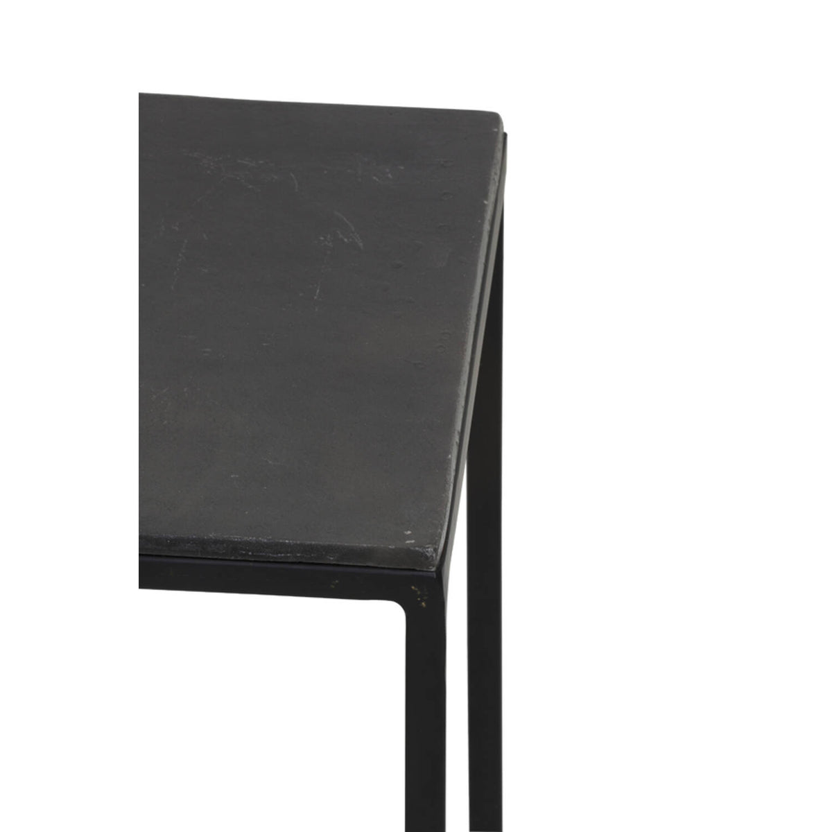 Säule schwarz Metall 2er Set, Dekosäule schwarz Metall, Beistelltisch Metall schwarz, Höhe 100 cm