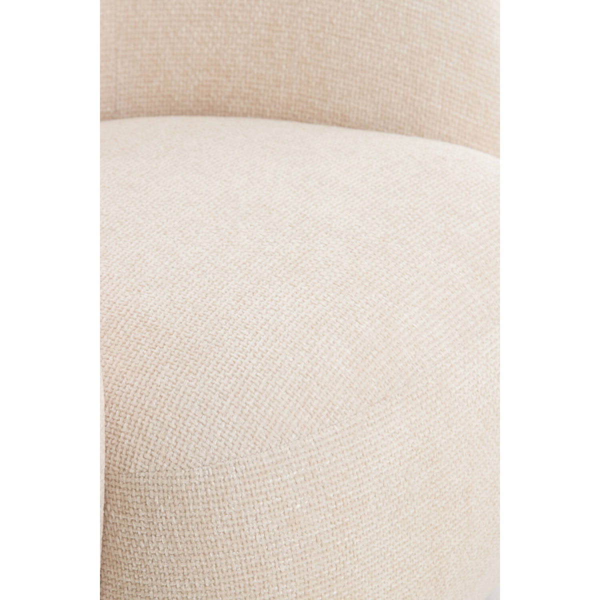 Sofa halbrund creme, 2 Sitzer halbrundes Sofa creme, Länge 191 cm