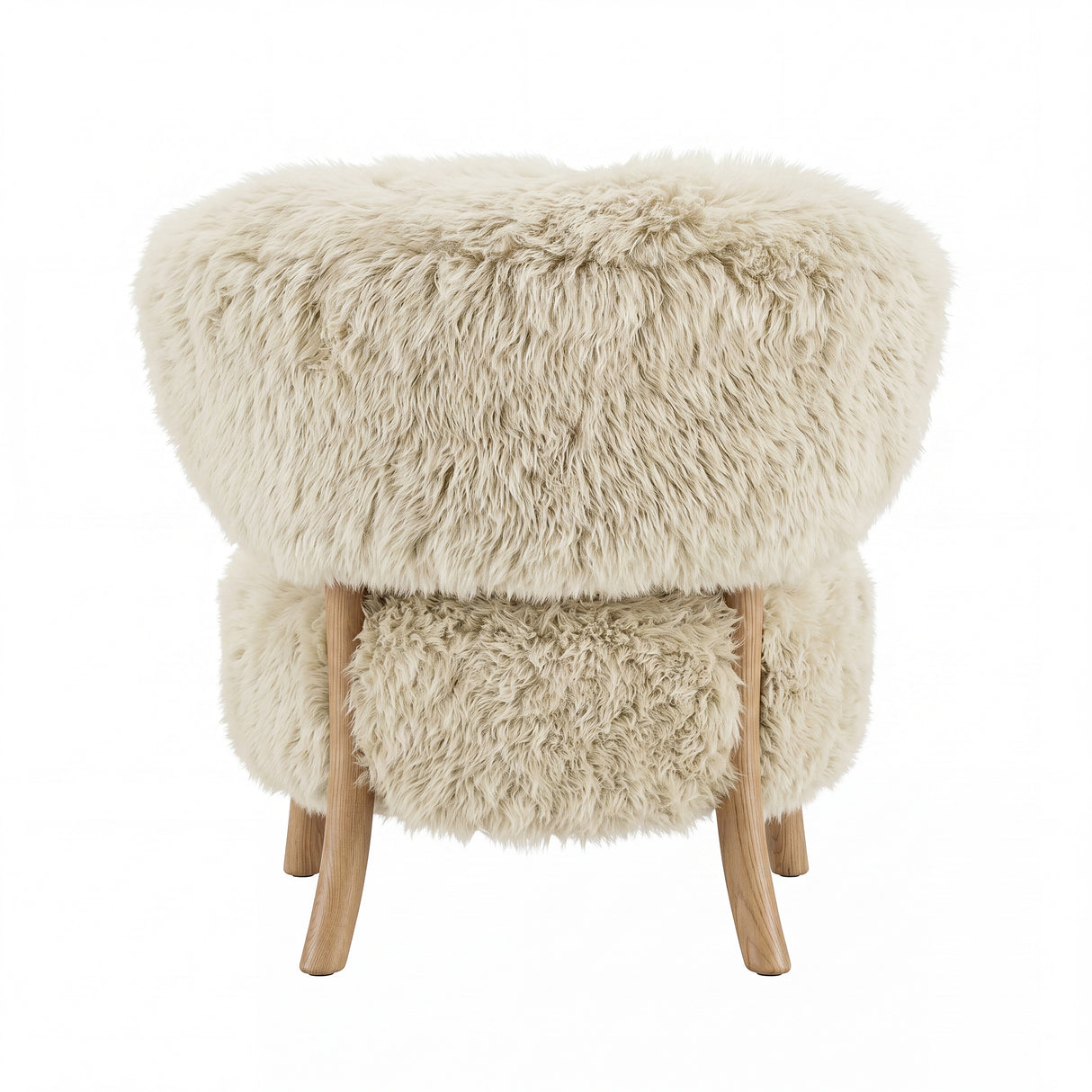 Sessel Lammfell, Sessel beige, Breite 82 cm