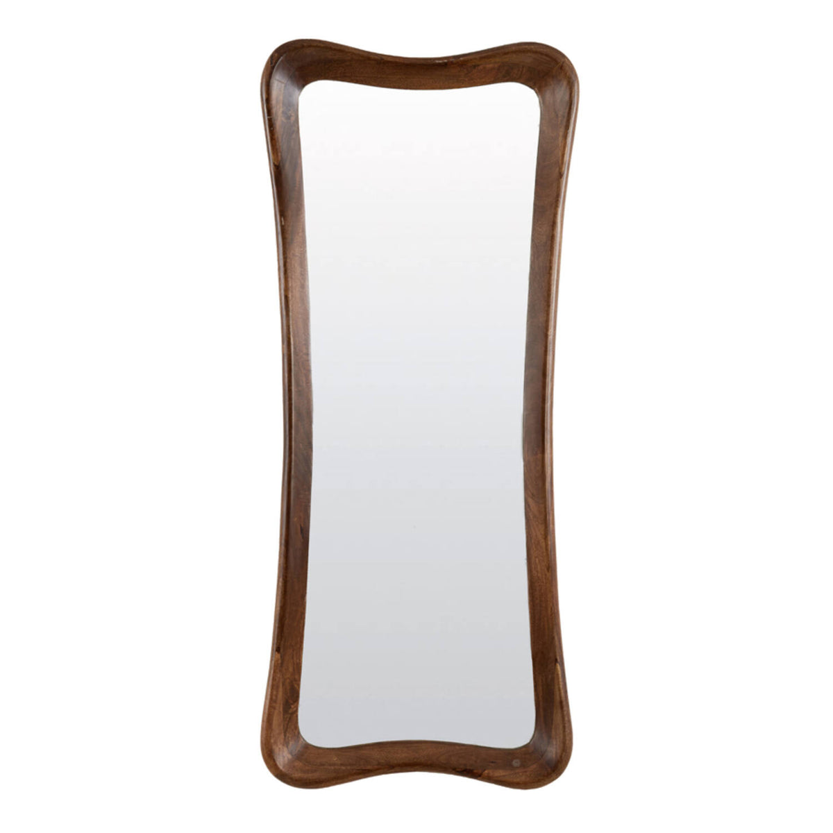 Wandspiegel Holz braun, Wandspiegel braun Holz, Spiegel braun Holz, Höhe 160 cm