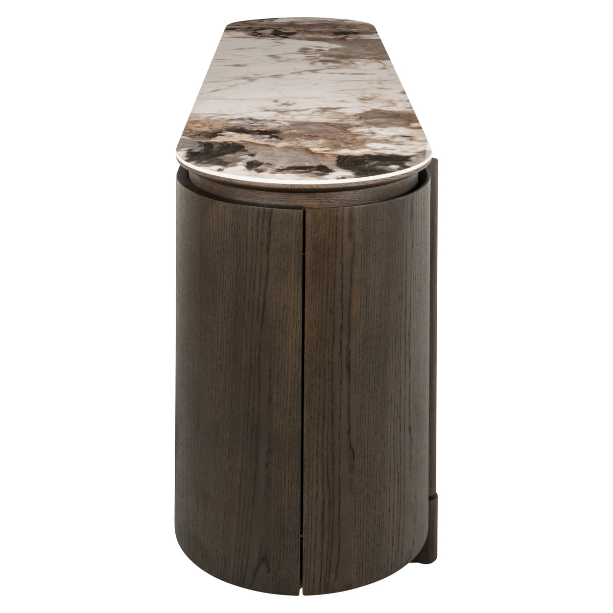 Brown mirrored sideboard, brown mirrored credenza, width 162 cm