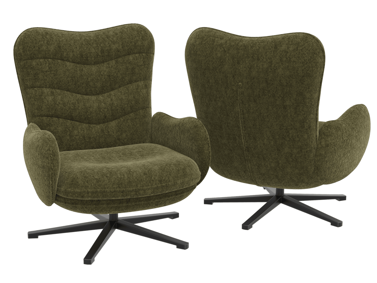 Armchair green, armchair swivel green