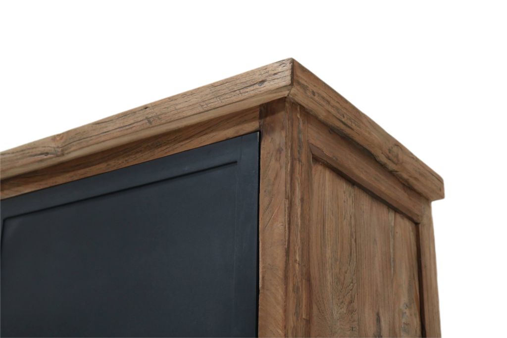 Weinschrank Holz Teak, Weinregal Teak, Vitrine Teakholz, Breite 120 cm