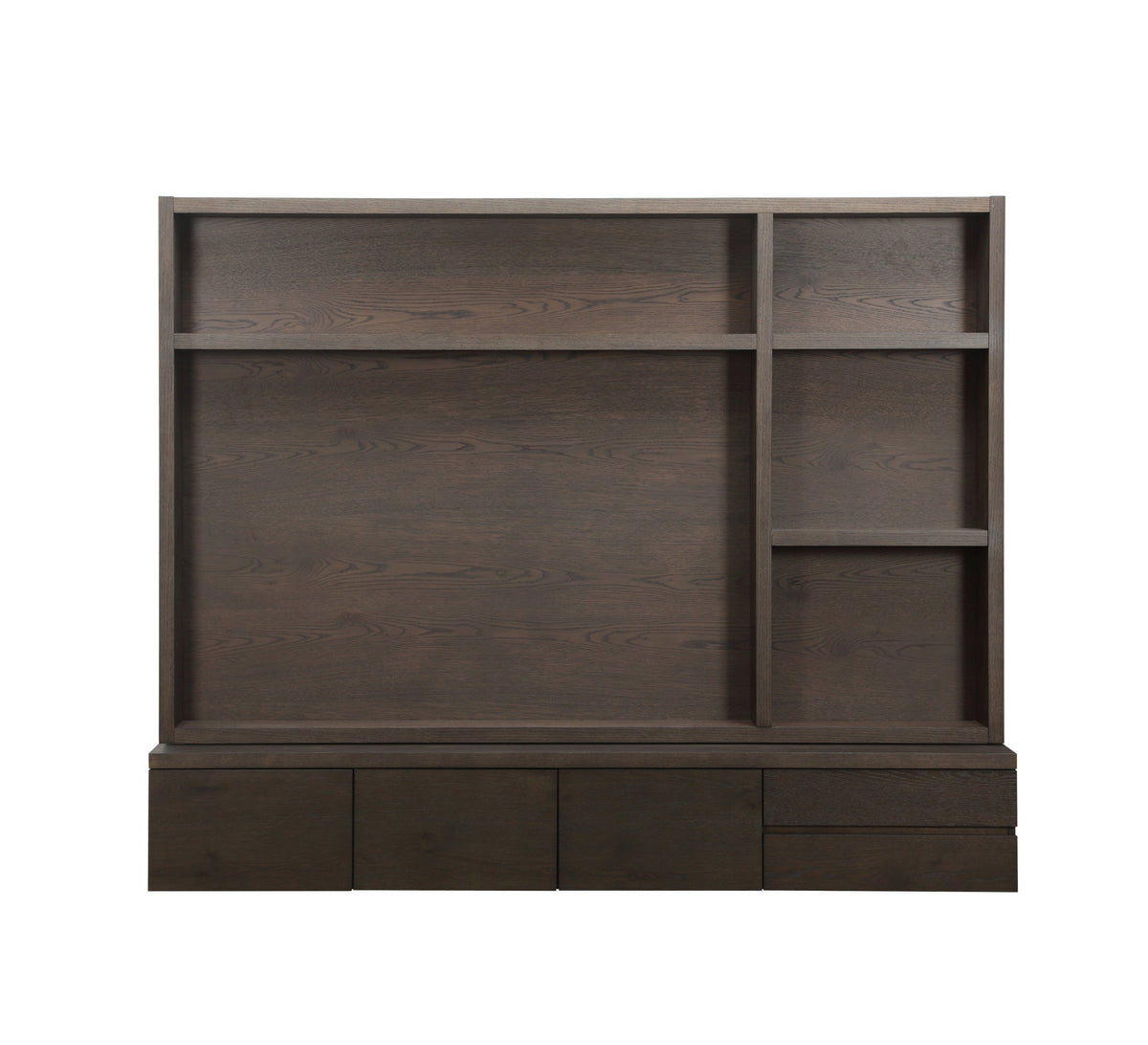 TV Schrank braun, Fernsehschrank braun, Fernsehwand Eiche furniert, Maße 220 x 176 cm